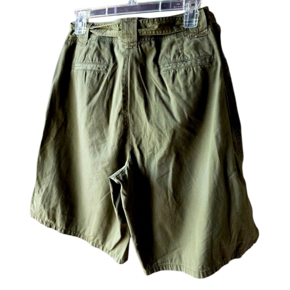 White Stag Womens Olive Green Mom Shorts High Waisted Vintage Size 12 - Picture 2 of 5